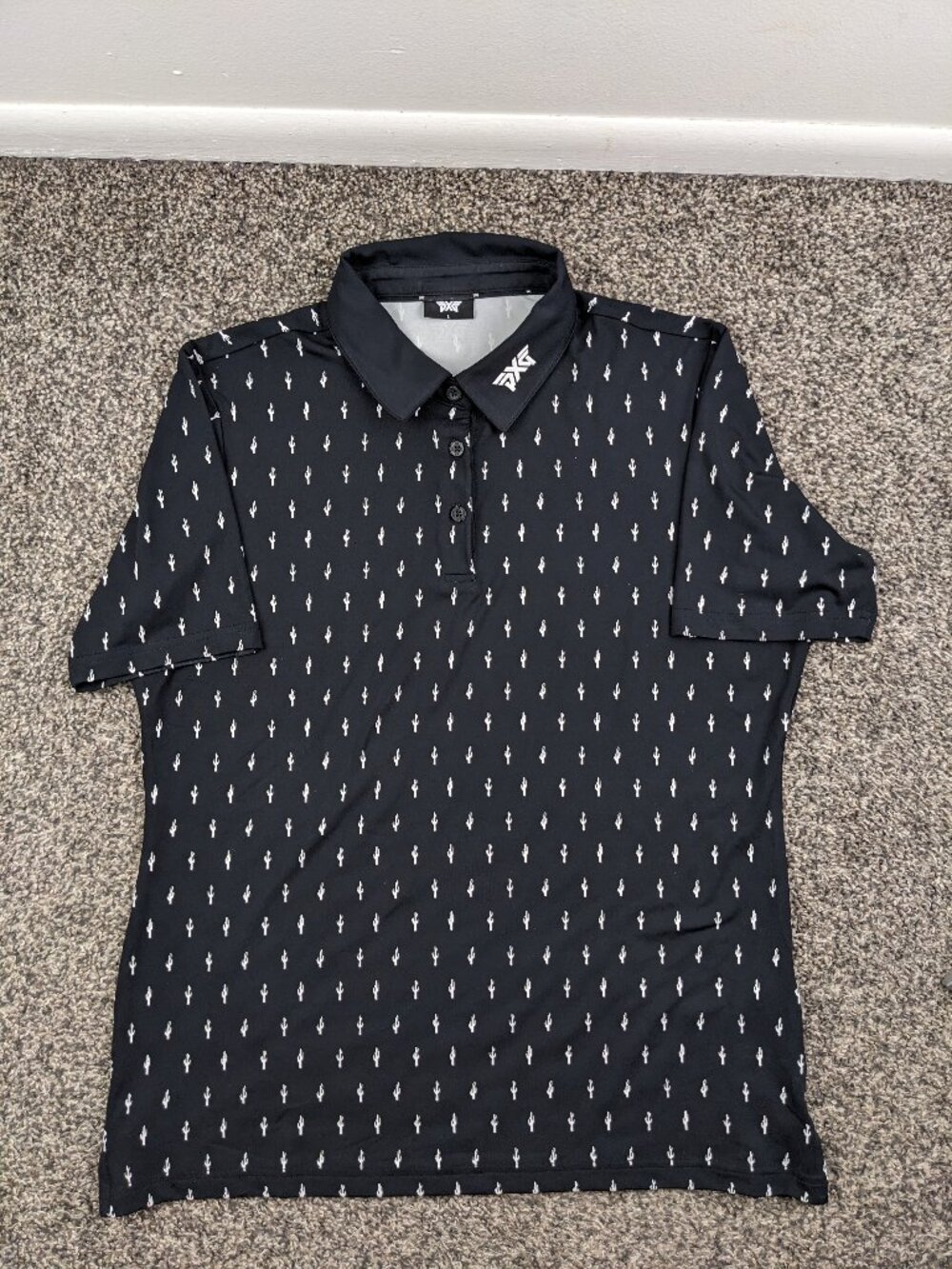 PXG Parsons Xtreme Golf Polo Shirt Cactus Print Performance Womens Large
